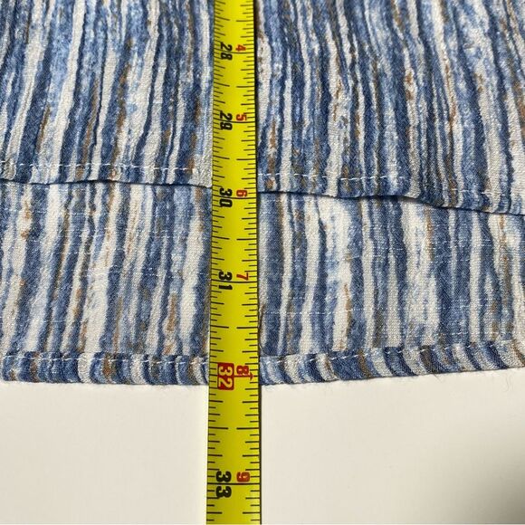 Nanette by Nanette Lapore Blue Striped Button Front Tunic Blouse Women's Size M - Picture 4 of 16